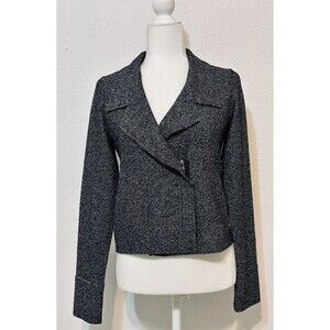 Anthropologie Dolan Women Size Small Grey Speckled Zip Jacket Career Minimalist